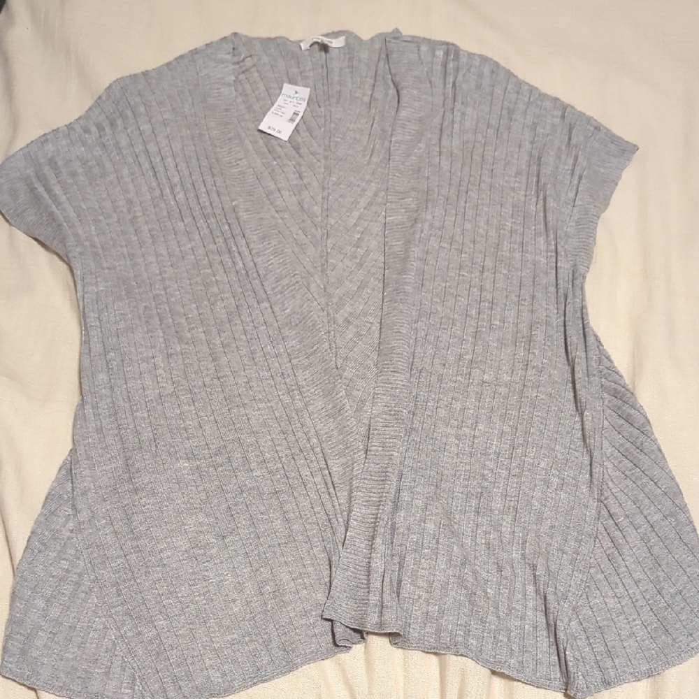 Maurices Light Gray Knit Cardigan
